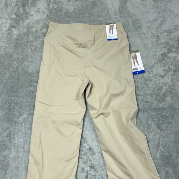 Mondetta High-Rise Capri Pants Drawcord Recycled Beige L d0317 - Picture 6 of 7